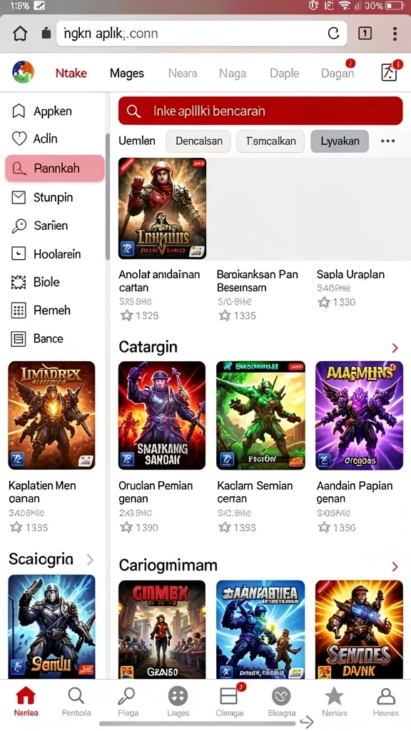 naga1001 - Screenshot menunjukkan tampilan level yang penuh warna dan detail.